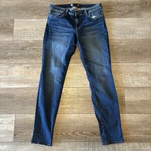 Kut from the Kloth Jeans Womens 10 Toothpick Skinny Blue Dark Wash Stretch Denim